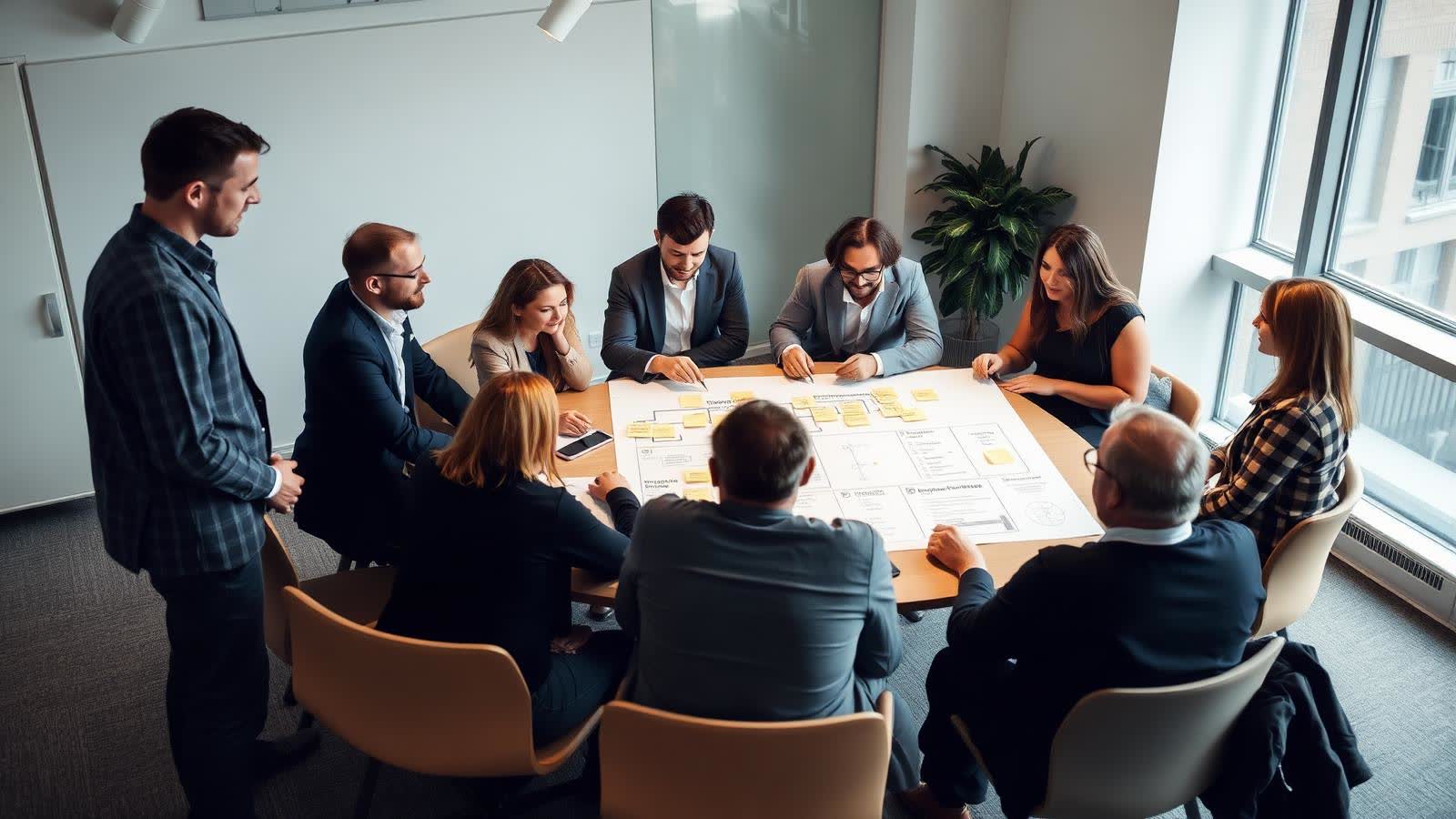 Réunion d'analyse d'un projet de réorganisation